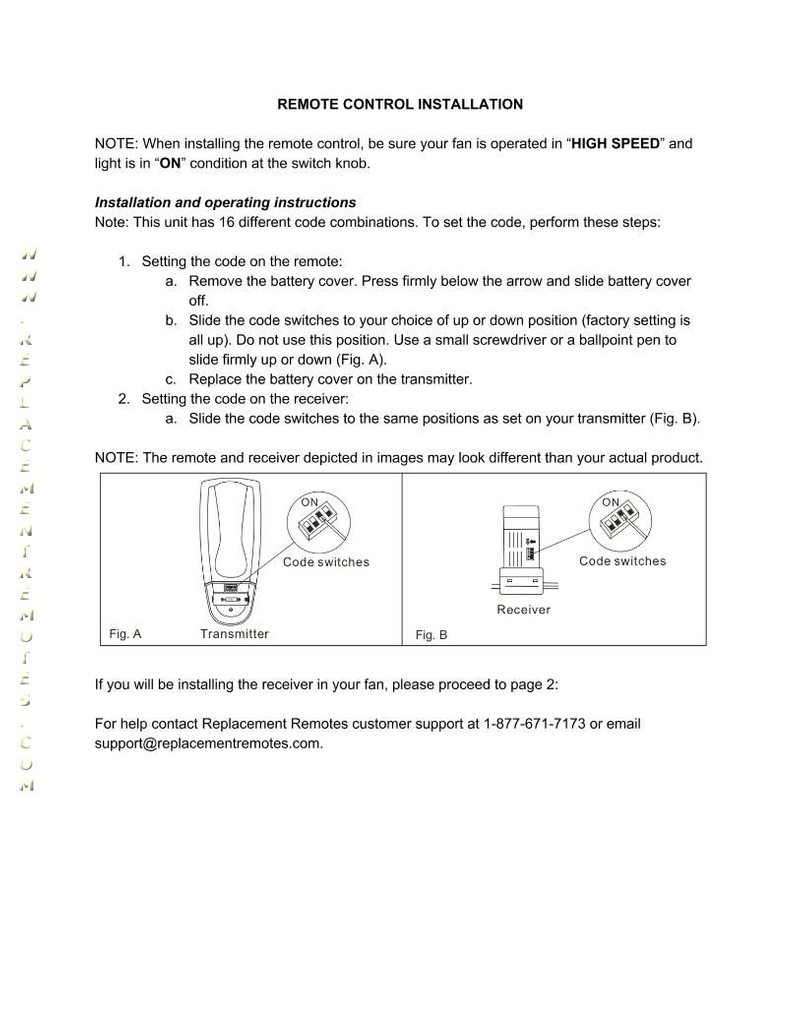 download fanco ceiling fan manual